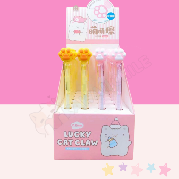 Lapiz gel borrable diseño pata de gato