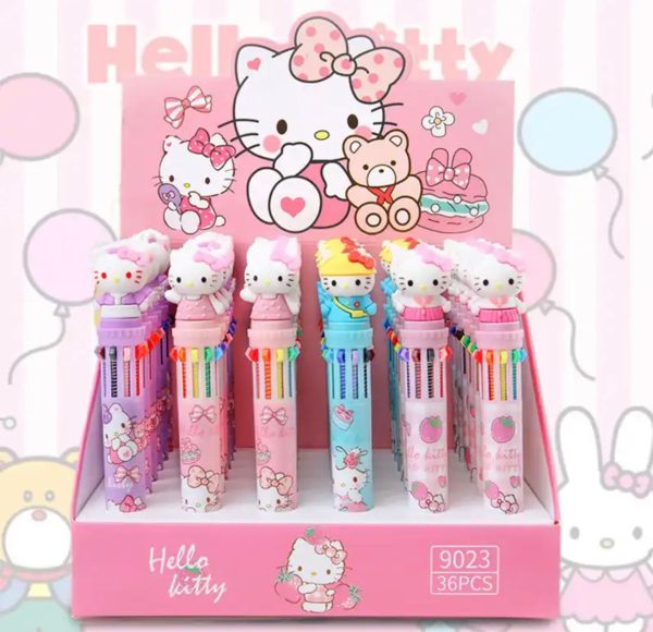 Lapiz 10 colores diseño hello kitty
