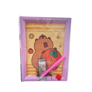 Pinta con diamantes diseño capibara
