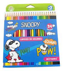 Lápiz De Colores Snoopy Motarro
