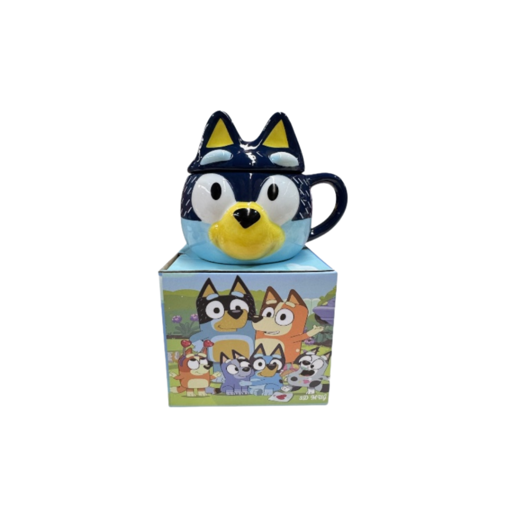 Taza Cerámica Para Pintar De Bluey – Set Con 5 Colores Y Pincel – Actividad Creativa Oficial Y Original